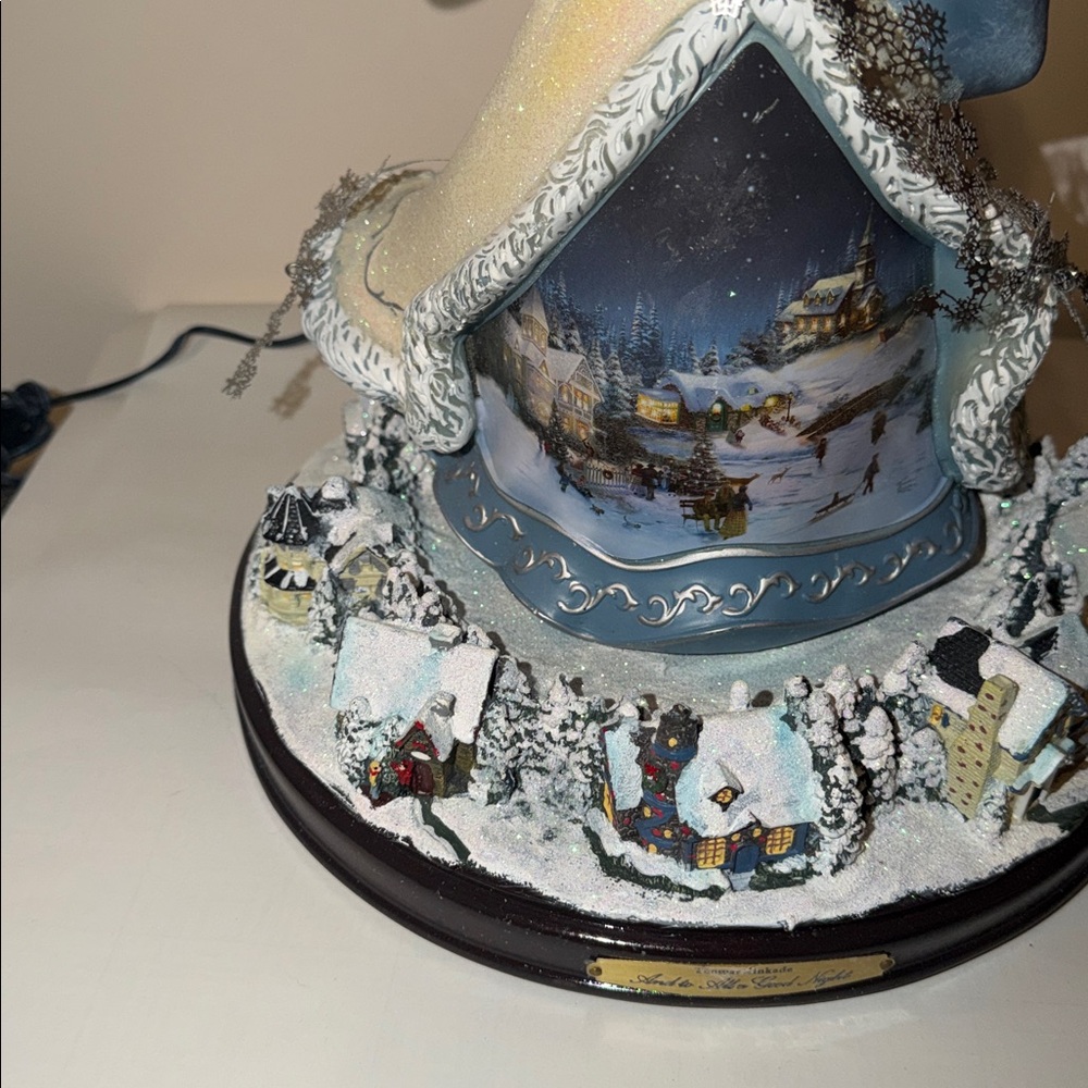 Thomas Kinkade Limited Edition Rotating Musical Santa Figurine. AA2534 NWOT - Picture 6 of 11